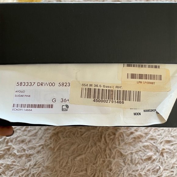 Gucci Rhyton Sneakers Mystic Cat Printed Pink Leather WOMEN 7 US or 36.5 EU - Picture 11 of 11